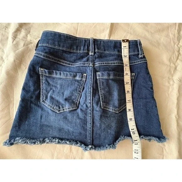 Abercrombie Kids Girl's Size 7/8 Denim Mini Skort Studded Blue Jeans Summer - Picture 9 of 10
